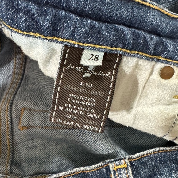 7 FOR ALL MANKIND Boycut Medium Wash Size 28 - Picture 6 of 8